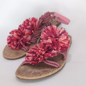 Circus by Sam Edelman Pink Pom-Pom Sandals